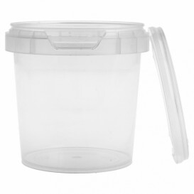 EMPTY 1 GALLON CLEAR PLASTIC PAIL W/LID